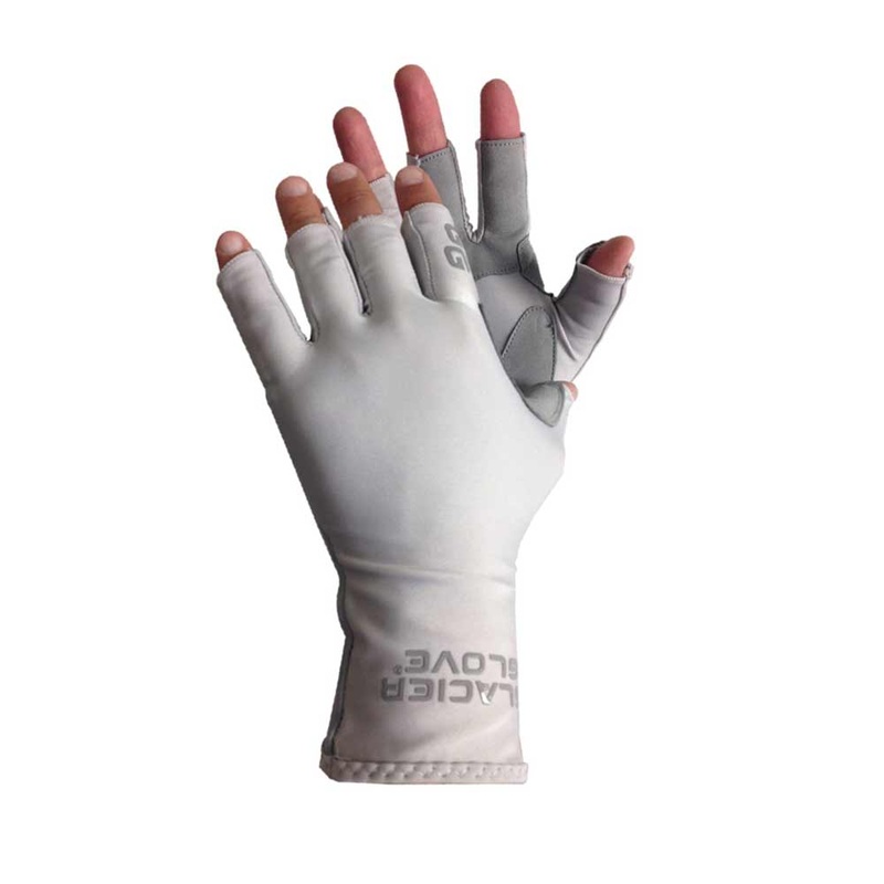 Glacier Outdoor Gray Islamorada Sun Glove LARGE GRAY