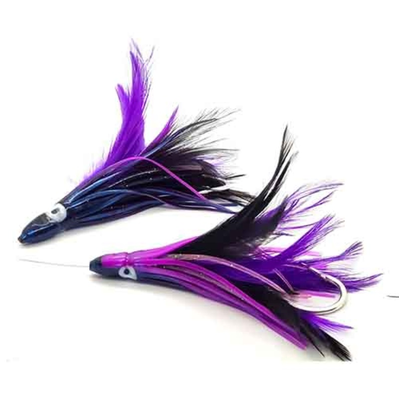 Jaw Lures Tuna & Mahi Feather BLACK/PURPLE