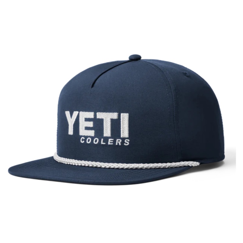 Yeti Coolers Flat Brim Rope Hat Black