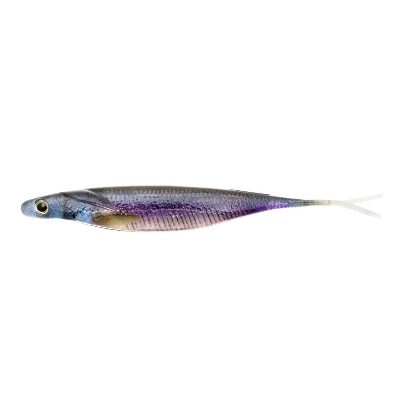 Deps Real Sakamata Shad Soft Jerkbait #01 Skeleton Wakasagi 5″ 3pk