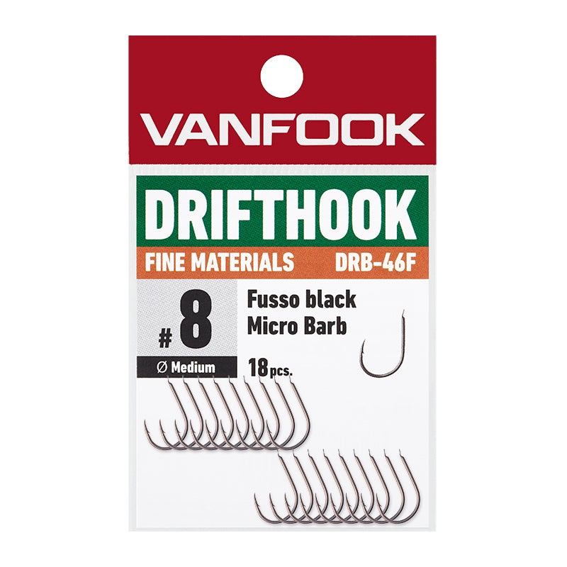 Freshwater Hook – Vanfook – DRB-46F Drifthook Fine Materials #8 (18pcs)