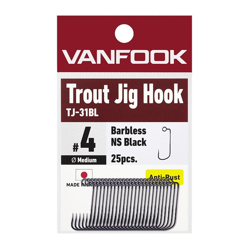 Freshwater Hook – Vanfook – TJ-31BL Trout Jig Hook #4 (25pcs)