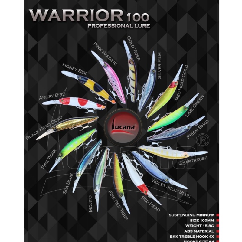 Lucana Warrior Size: 100mm | 15.8g| 1pc/pck Gtrrn Green