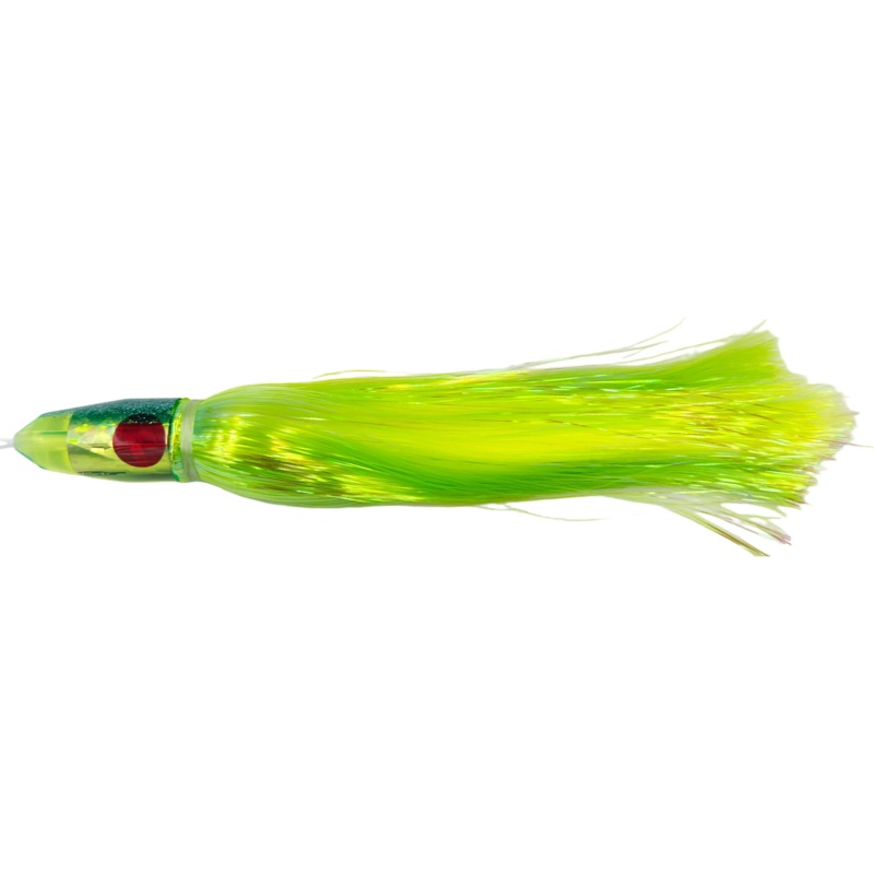 TANTRUM Lures Medium Bullet Strobez Flashabou Skirted Trolling Lure Pearl