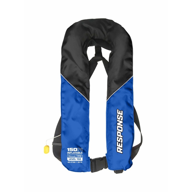 Response RI150M Manual Inflatable Life Jacket PFD Vest Blue