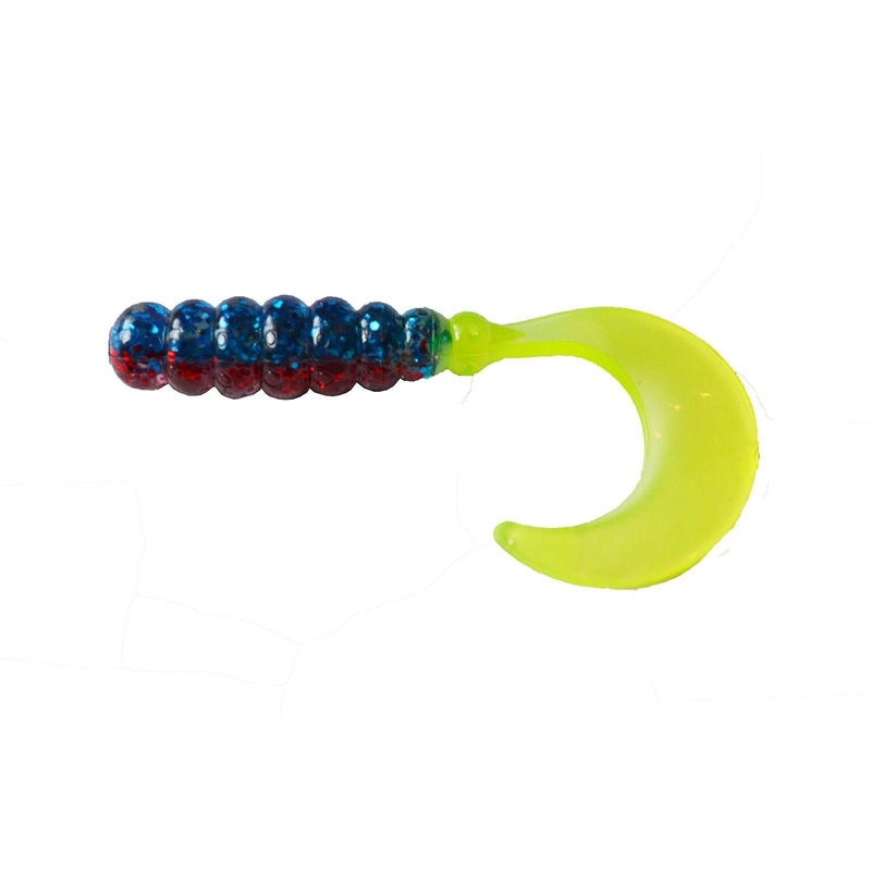 BIG BITE BAITS Fat Grub 2″ (50 mm) – 10 pc Chartreuse Pepper