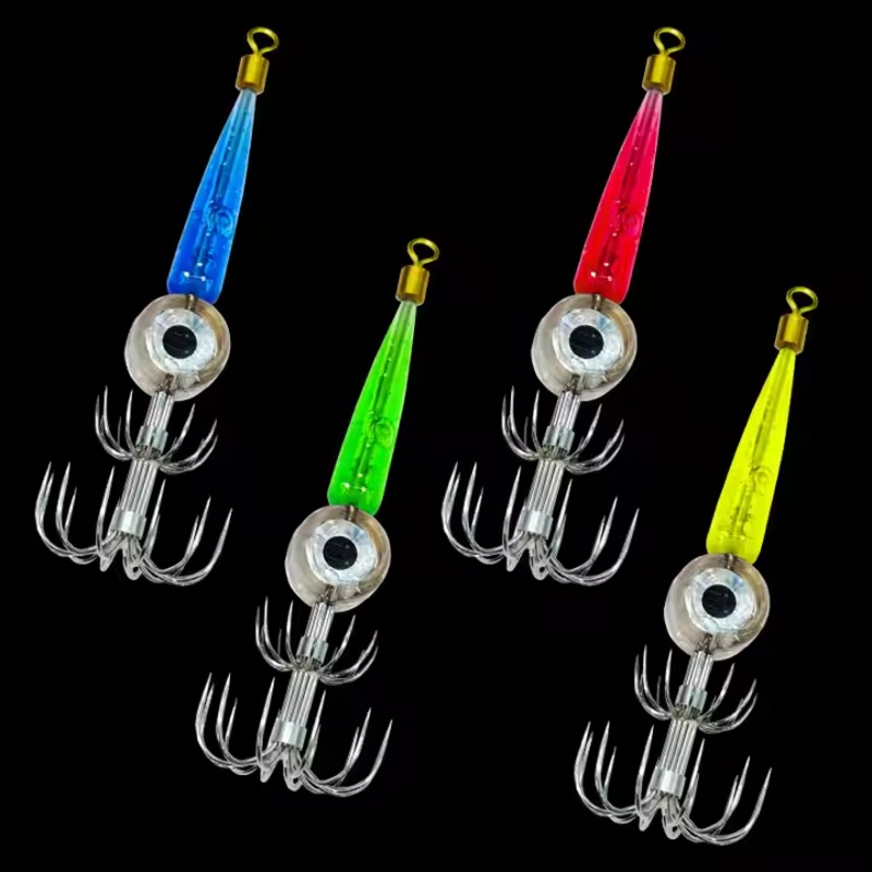 Dlyfull LED Luminous Squid Hook DF9527 Blue