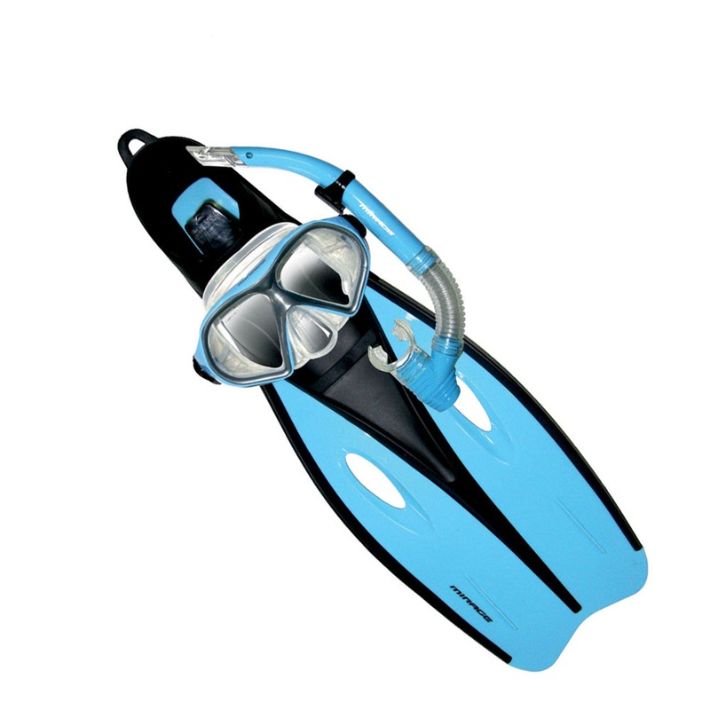 Mirage Challenger Mask Snorkel Fin Set Black Large
