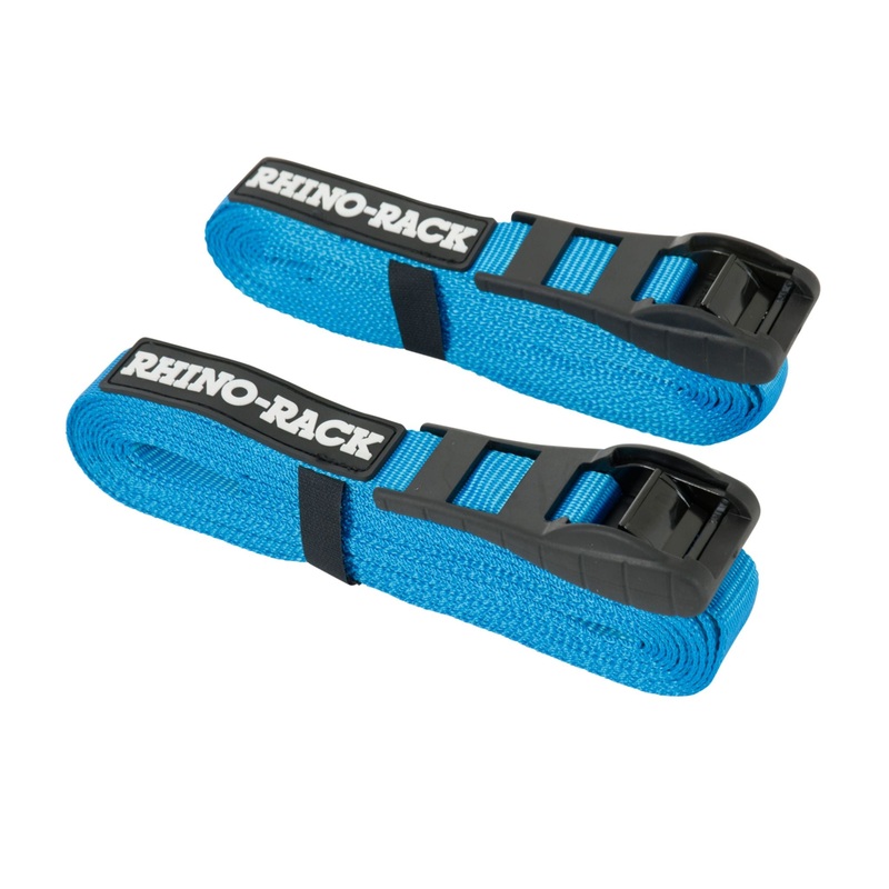 Rhino Rack Rapid Straps W/ Buckle Protector 3.5M BLUE