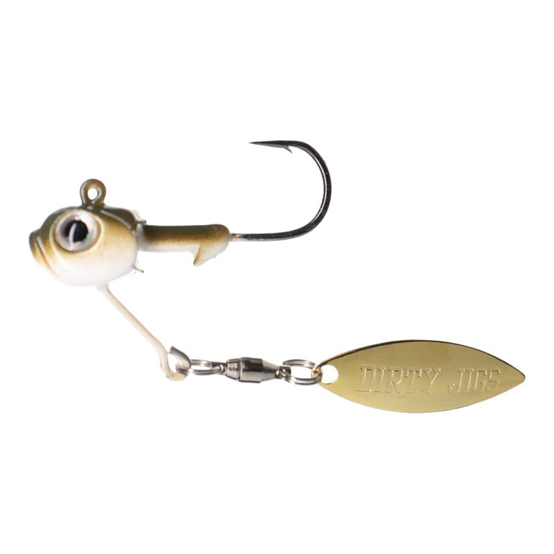 Dirty Jigs Tactical Bassin’ Mini Underspin Swimbait Head Black Back 1/8 oz