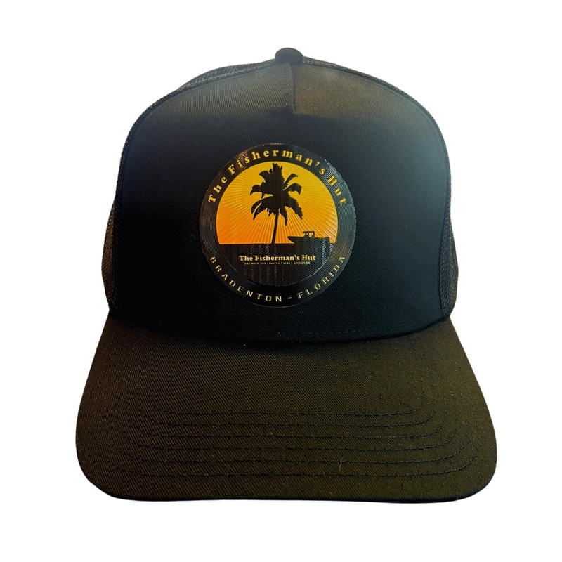 Cap – The Fisherman’s Hut – TFH OTTO Cap 5 Panel Mid Profile Mesh Back Trucker Hat Black