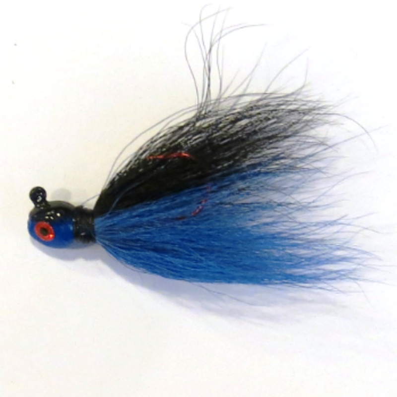 Fish Hawk/Wahoo Natural Bucktail Jig 2 Pack Black 1/4