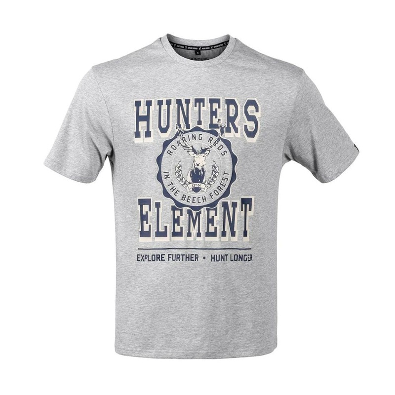 Hunters Element Roaring Reds Tee S GREY MARLE