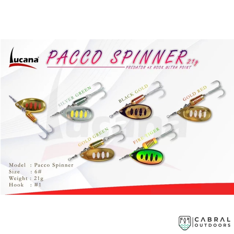 Lucana 4x Pacco Spinner |21g 21g Fire Tiger