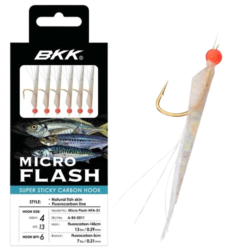 BKK Micro Flash Sabiki Rig Natural #6