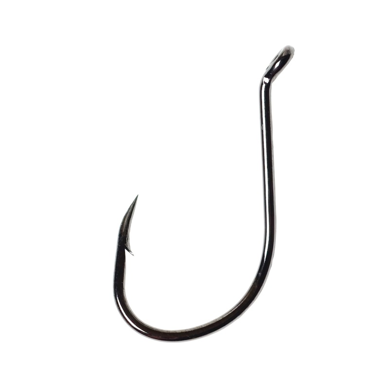 Lazer Sharp Long Shank Octopus Hook Platinum Black 8 Standard
