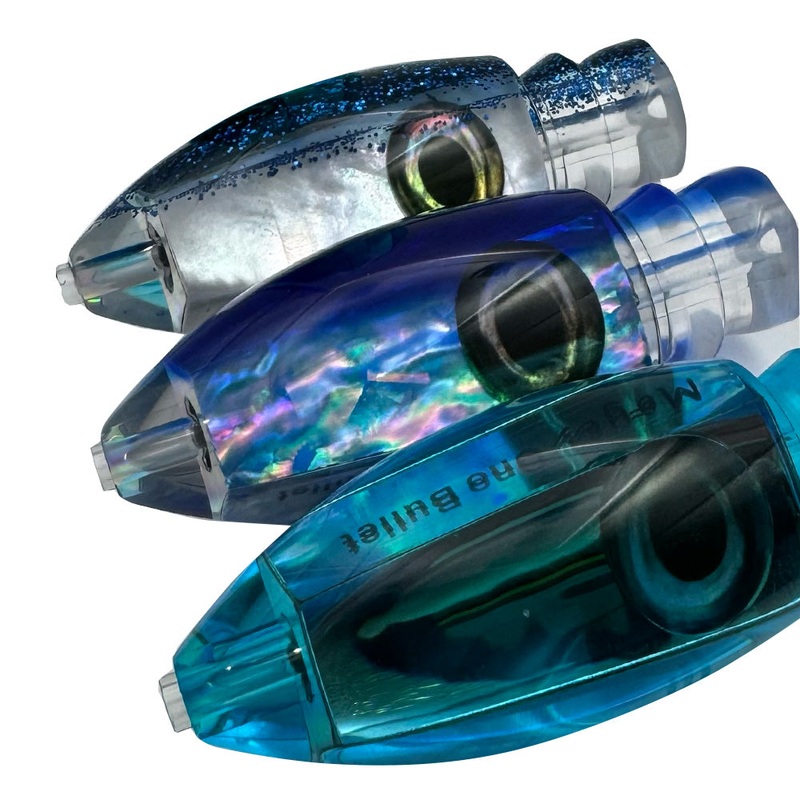 Moyes Lures 9″ ONO Bullet Small Skirted Trolling Lure Ice Blue
