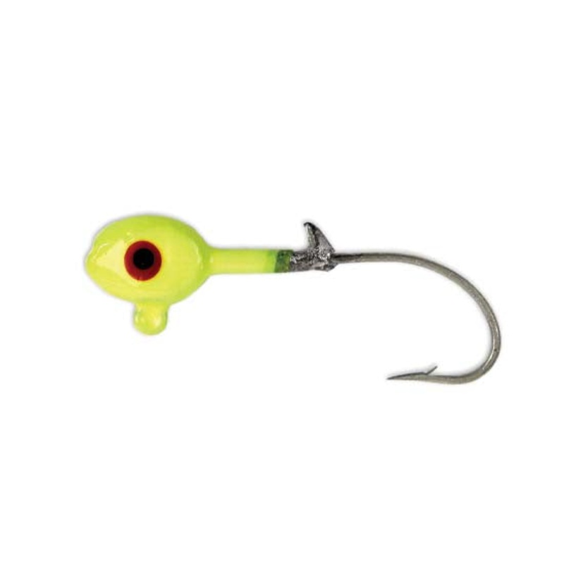 Sea Striker Got-Cha 3/8oz 2/0 Grub Jig Head CHARTREUSE