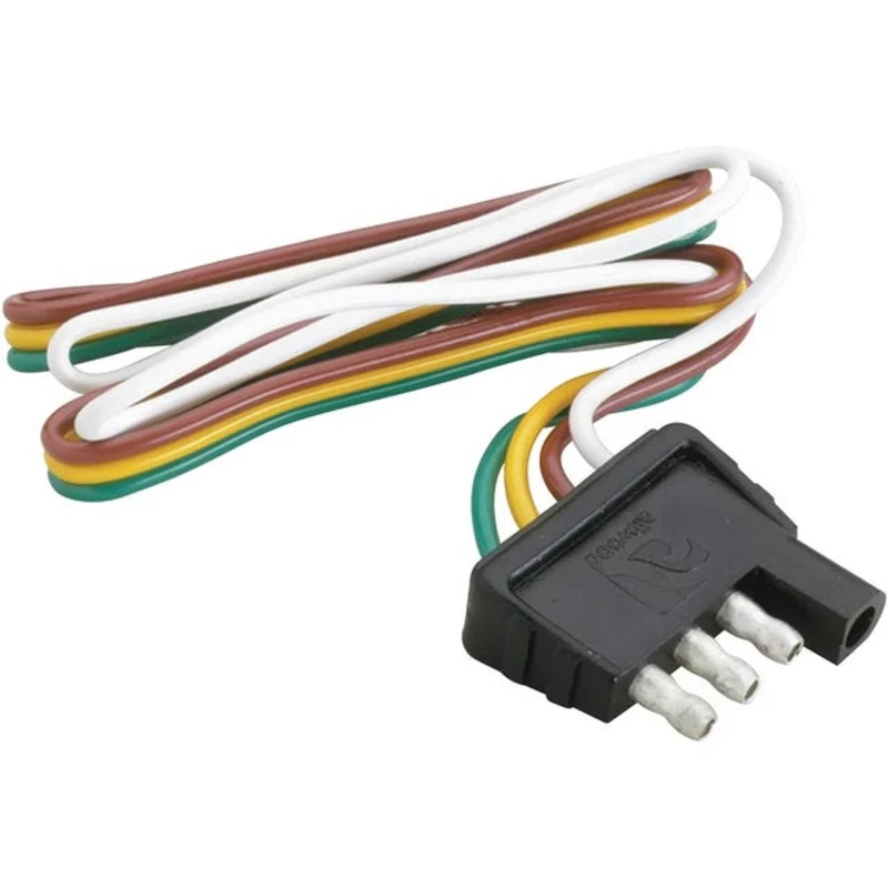 Attwood Wiring Harness Trailer 4-Way Flat Wiring Harness/Connector 12″ Wire with Plug