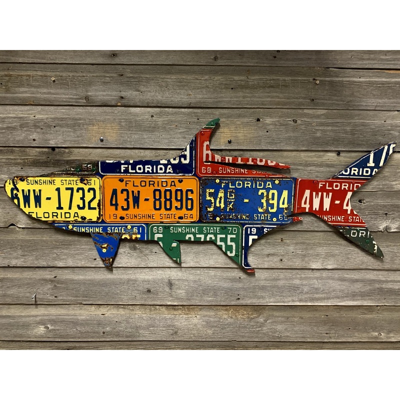 Cody Richardson’s Custom Florida Tarpon Fish License Plate Art Mount  Signed and Numbered #127