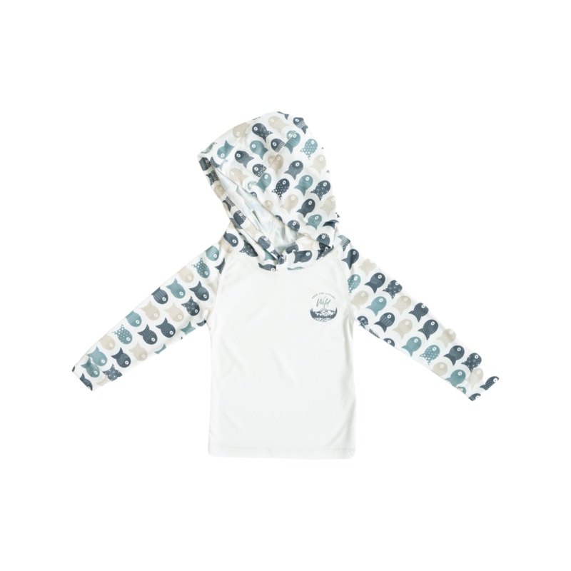 Keep The Littles Wild UV Hooded Sun Shirt Lucky Catch 2T