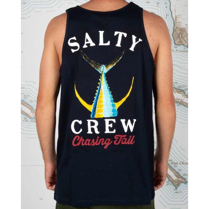 Salty Crew Tailed Tank Navy L