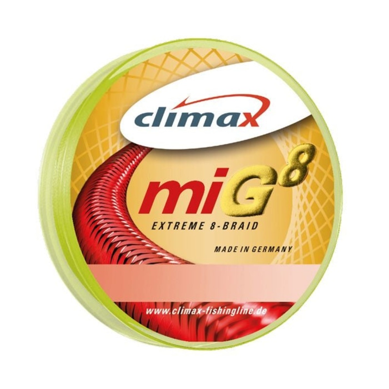 CLIMAX Mig8 Braid Fluo-Yellow SB – 135m 0.08/6.50kg,