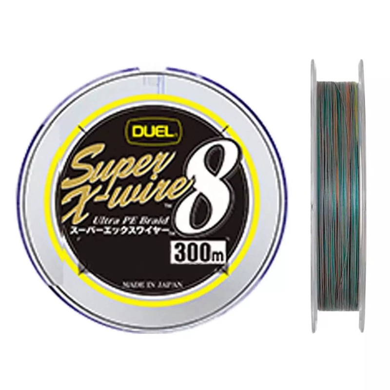 DUEL Super X-Wire 8 5Color Yellow Marking – 300m 0.34mm/27.0kg/#4.0