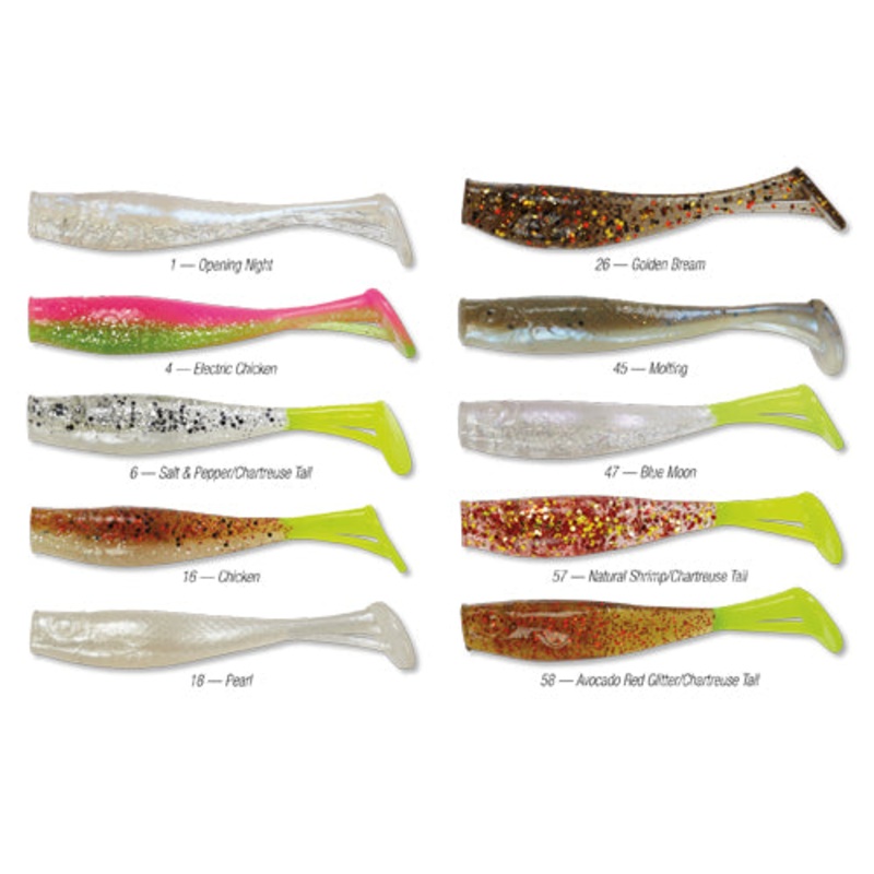 Mirrolure Marsh Minnow Jr 3″ Lures Avocado Red Glitter / Chartreuse Tail