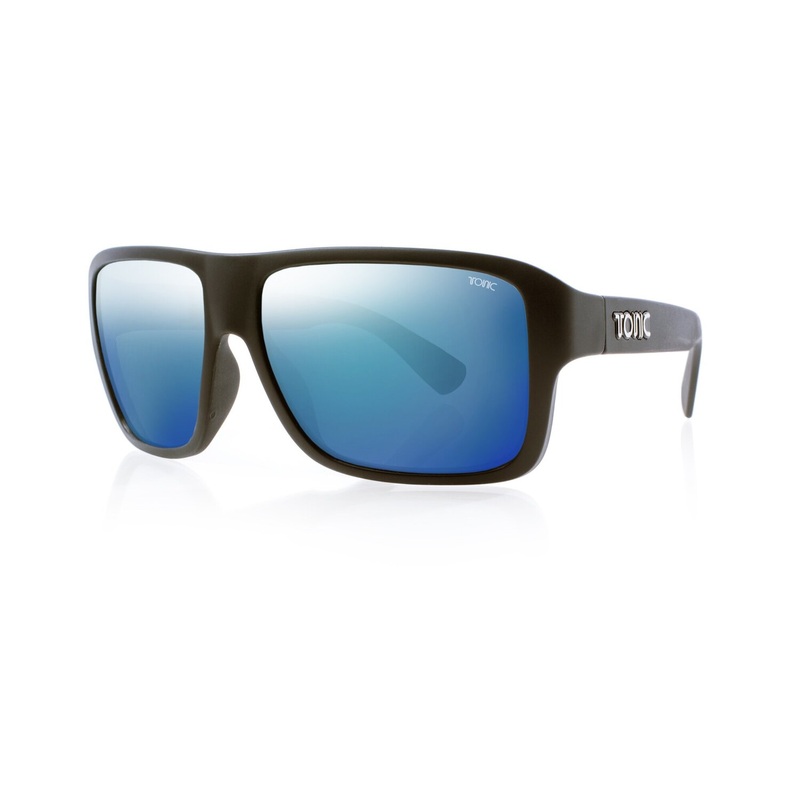 Tonic Swish Matt Black Glass Blue Mirror
