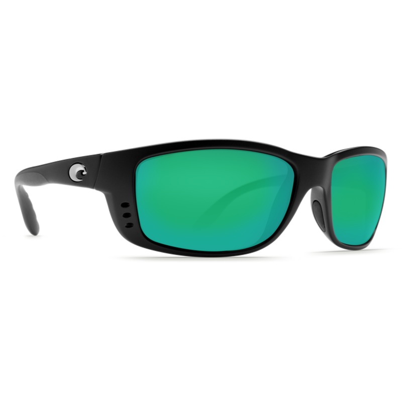 Costa Del Mar Zane Black Frame Polarised Sunglasses Blue Mirror 580G