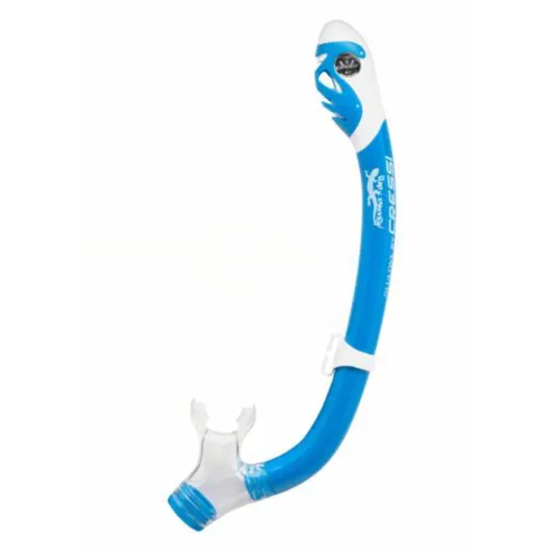 Cressi Iguana Junior Dry Snorkel Blue White