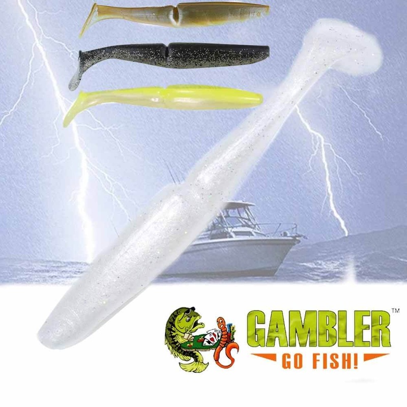 Gambler 8″ GZ Swimbait 2pk Lure NEW SHAD