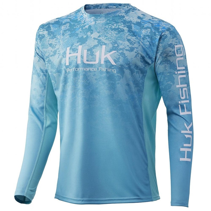 HUK Icon X Tide Change Fade Long Sleeve Atlantic Small