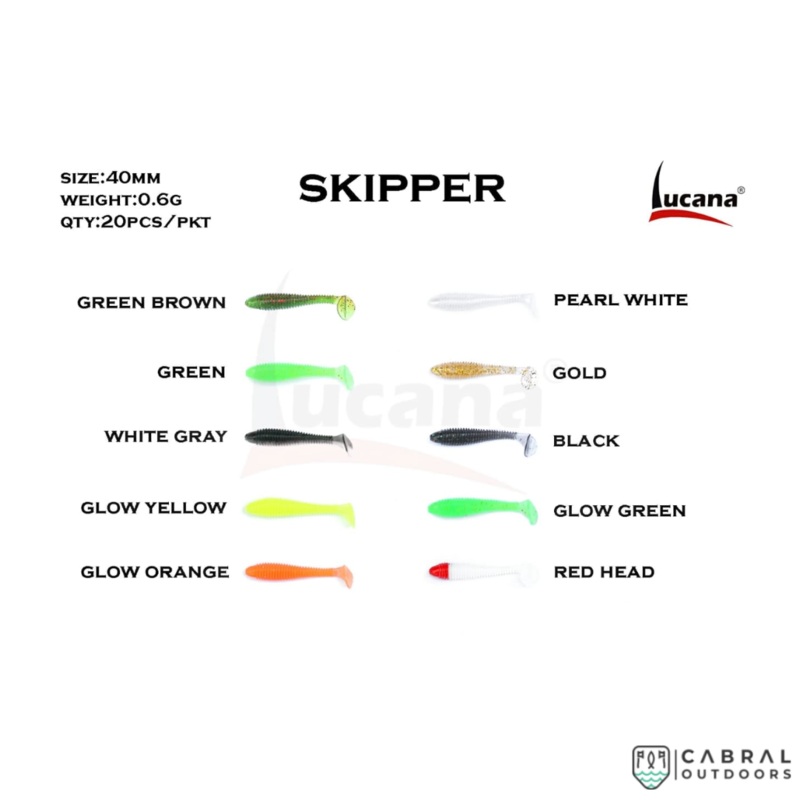 Lucana Skipper 40mm Soft Shad | Size: 4 cm | 0.6g Black