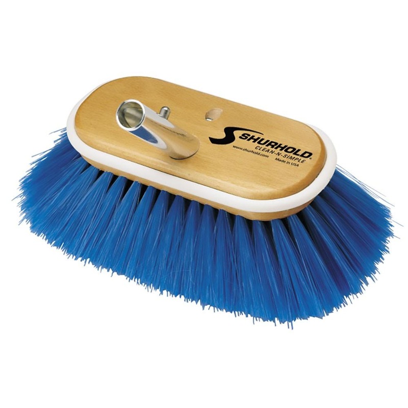 Shurhold SHUR-LOK Deck Brush Head 970 Extra Soft Blue Nylon