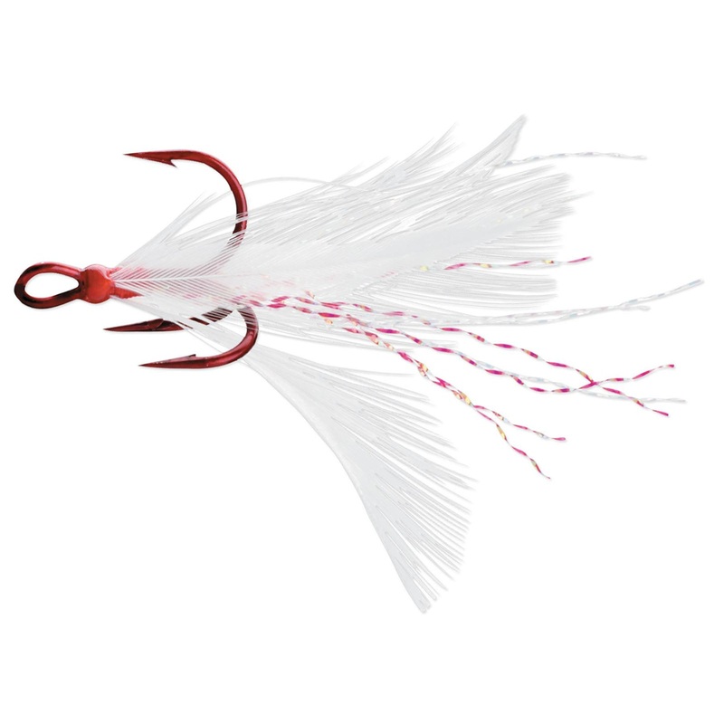 VMC X-Rap Dressed Treble Tail White/Red 6