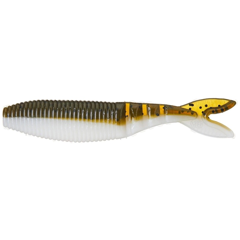 Yamamoto Slim Zako Swimbait Grn Pump Blk White 134S-6-981 3.5″ 6pk