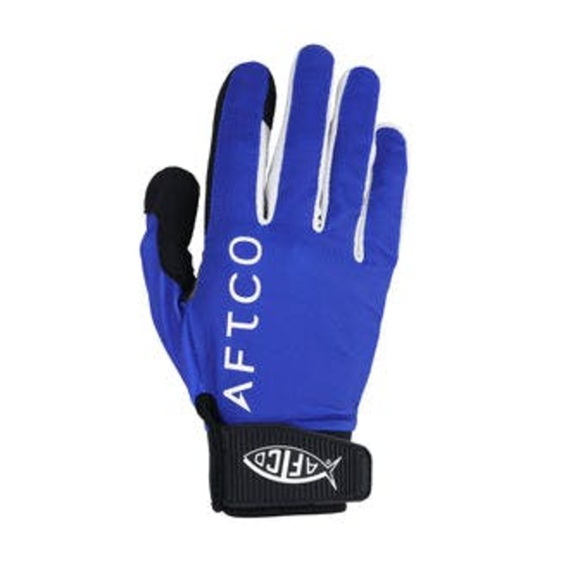 Aftco JigPro Jigging Gloves Medium Blue