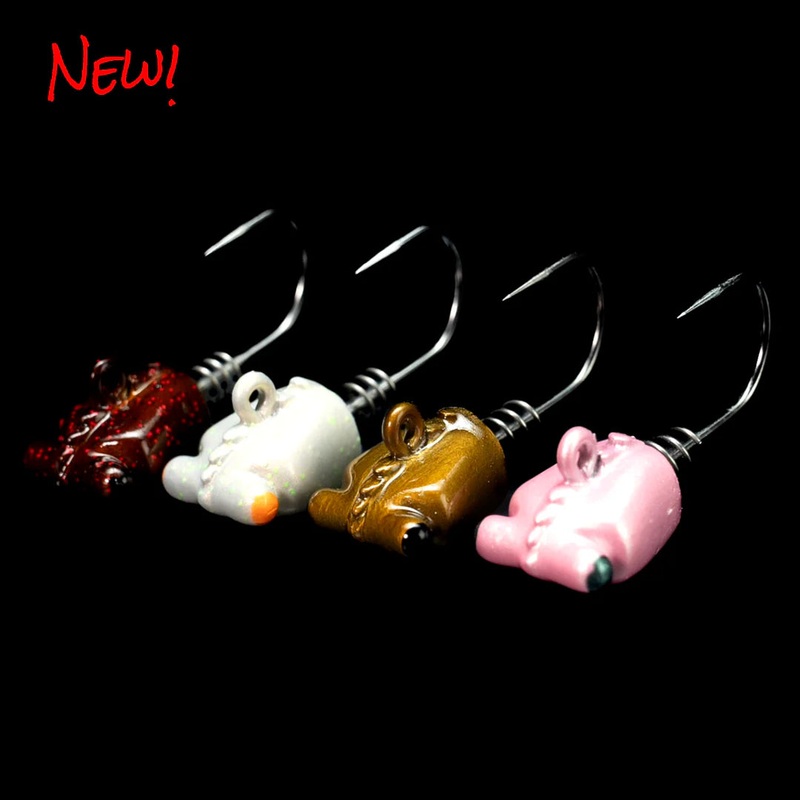 NLBN 3in Shrimp Jig Heads NDOP – (No Dinks On Pink) 1/4oz