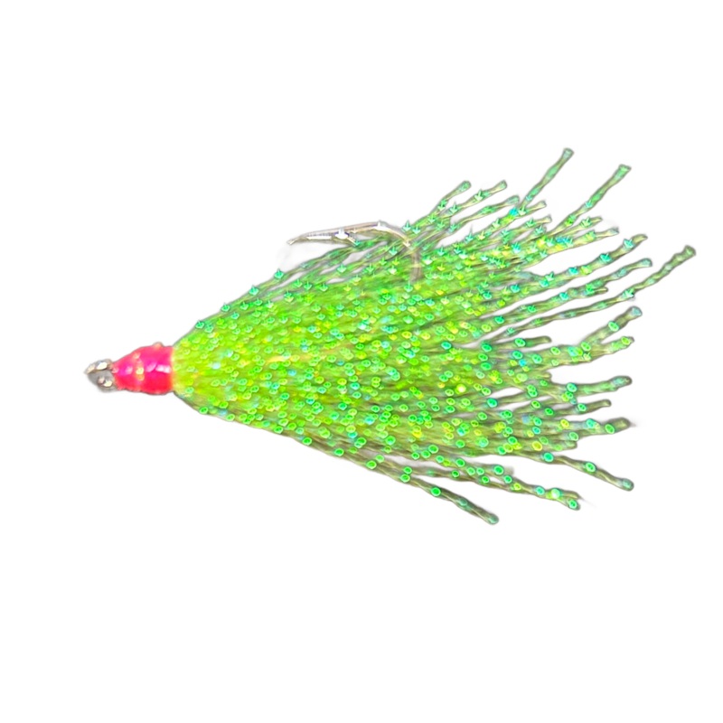 RW’s Tackle Co. Pompano Nylon Jig Teaser #1 Chartreuse/Gliter