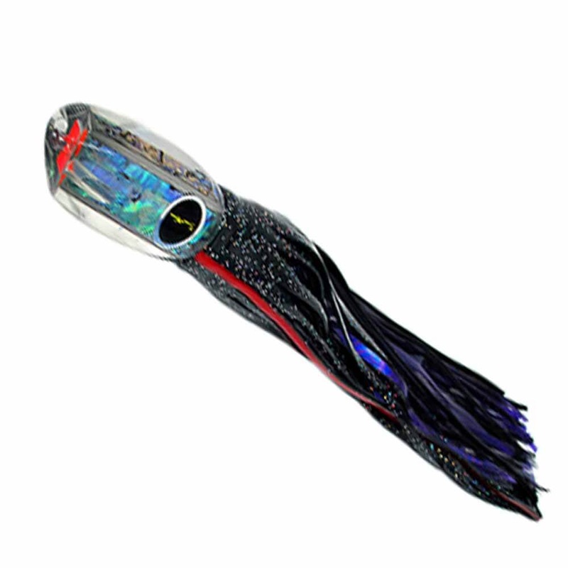 Black Bart Hawaiian Breakfast Trolling Lure BLACK/PURPLE FLEK
