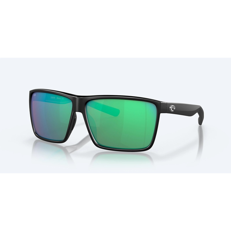 Costa Rincon Black Frame Glass Green Mirror 580g Lens Polarised Sunglasses