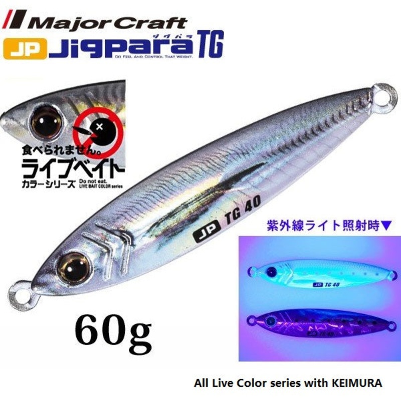 Major Craft Jigpara Tungsten Metal Jig 60g #01 IWASHI