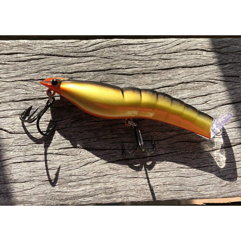 MMD Splash Prawn 95 Top Water Surface Walker Fishing Lure Banana Bender