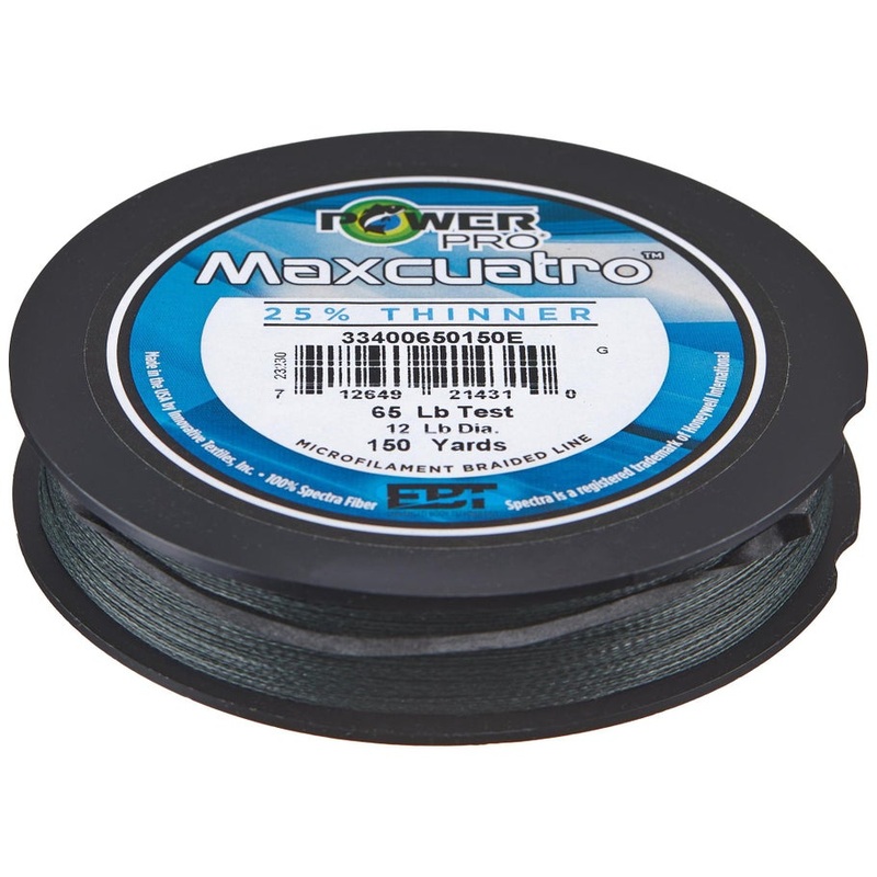 Power Pro Maxcuatro Braided Fishing Line 20lb Moss Green