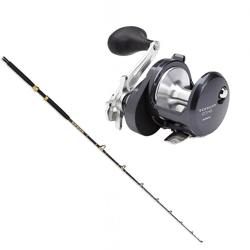 Shimano TORIUM 14 HGA STAR DRAG REEL with K 12-40 6’6″ CHAOS Gold Combo