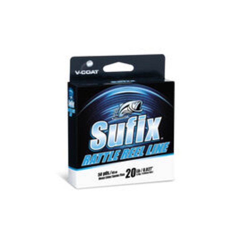 Sufix Rattle Reel Ice Fishing Line- SALE!! Regular 20lb Black