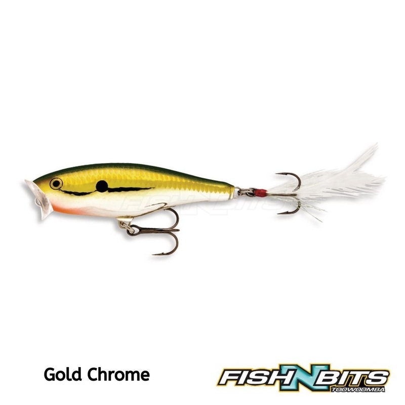 Rapala- Skitter Pop 7cm Striped Grey Shiner