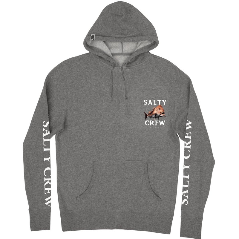 Salty Crew Ol Knobby Gunmetal Heather Fleece Hoody Large
